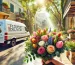 משלוחי פרחים רמת השרון - A realistic image for a blog post about flower delivery in Ramat Hasharon, Israel. The scene shows a beautifully arranged bouquet of fresh seasonal fl